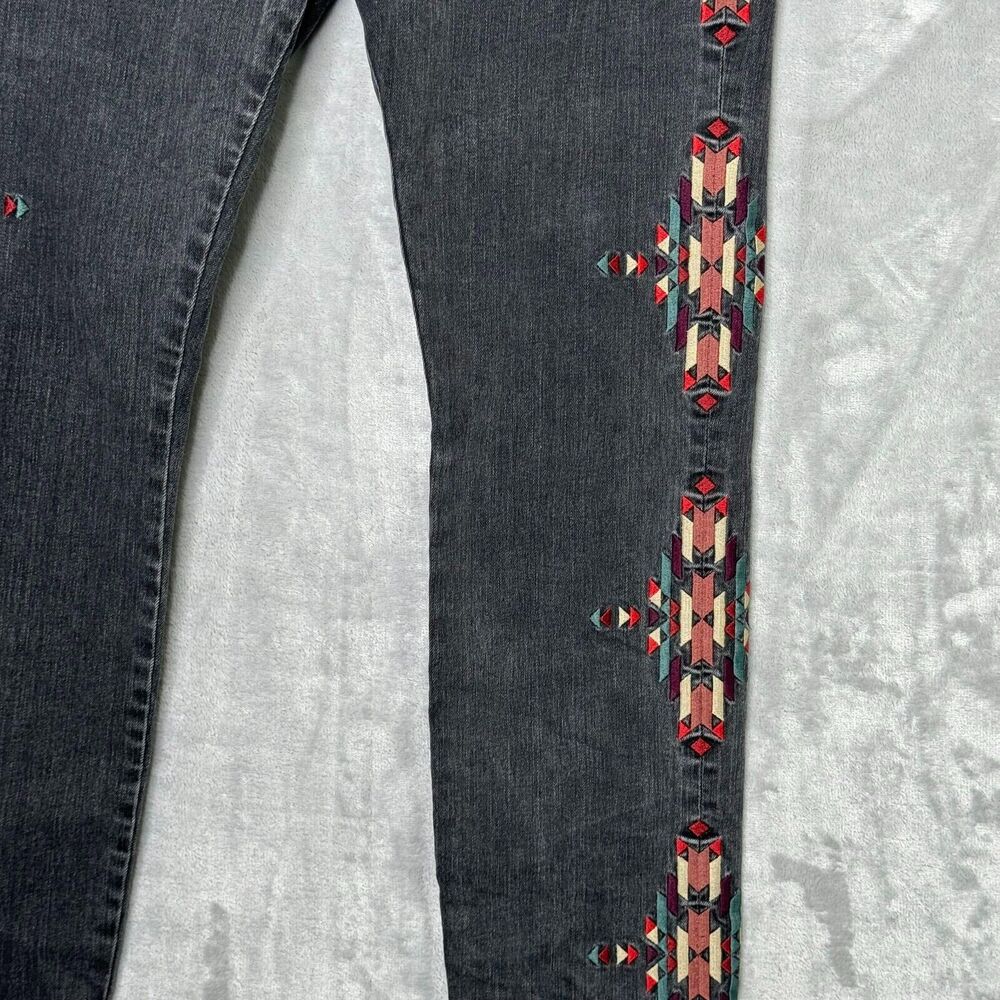 BDG Black Skinny Jeans with Embroidered Accents - Picture 4 of 11
